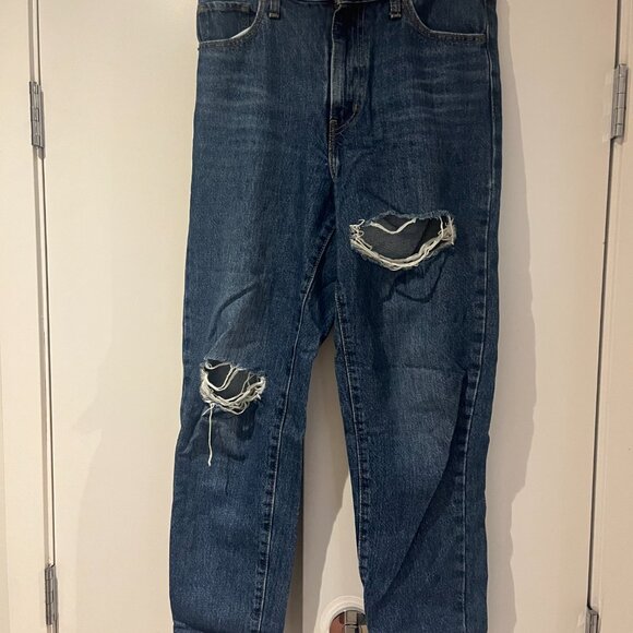 Levis High Waisted Distressed Mom Jean - Picture 2 of 5